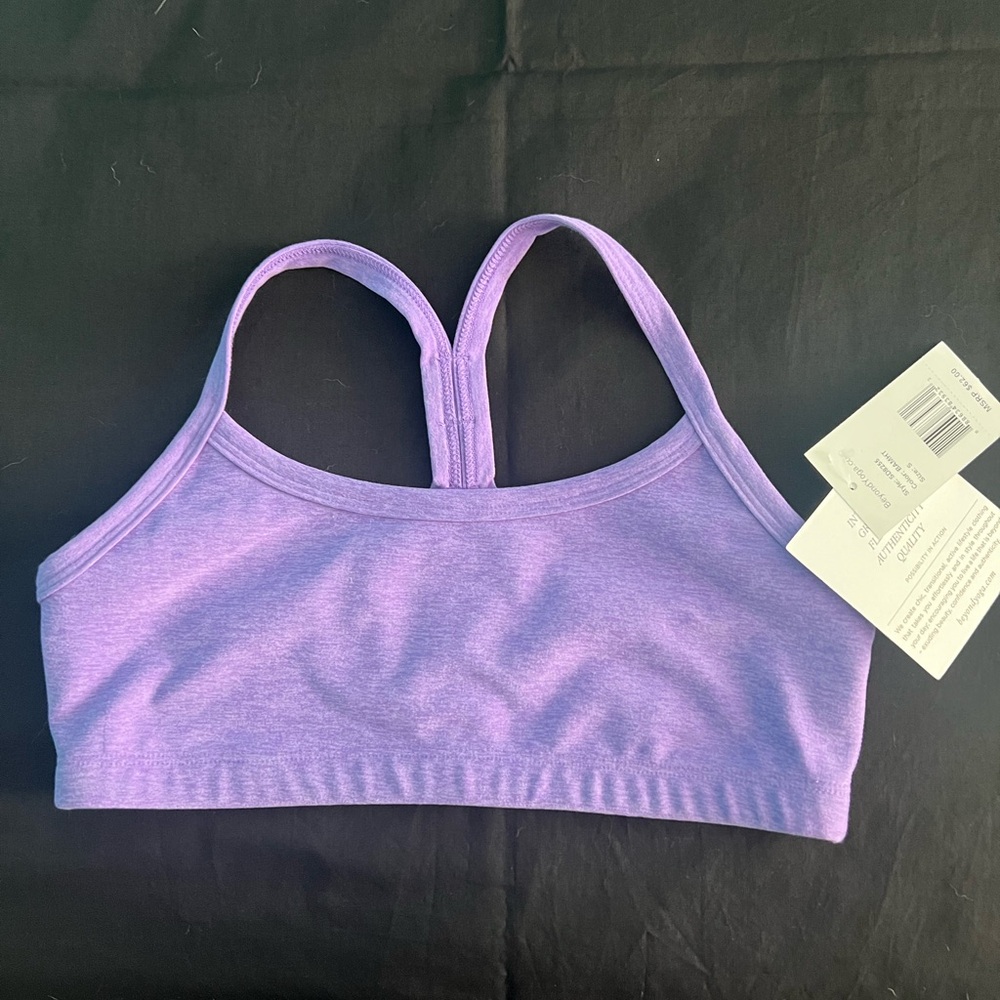 NWT Beyond Yoga Spacedye Slim Racerback Lavender Sports Bra light purple Small